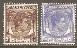 Malaya  Straits Settlement  1937  SG  297,8  Die 2   Mounted Mint - Malaya (British Military Administration)
