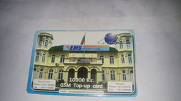 Myanmar-ems International-10.000ks-(2)-(1103140101188226)-gsm Top-up Card-used Card+1prepiad Card Free - Myanmar