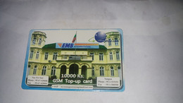 Myanmar-ems International-10.000ks-(3)-(1104140100021263)-gsm Top-up Card-used Card+1prepiad Card Free - Myanmar (Burma)