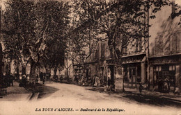 La Tour D'aigues Boulevard De La Republique 1924   CPA - La Tour D'Aigues