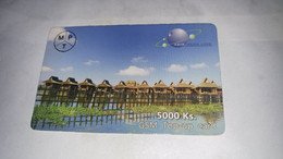 Myanmar-g.s.m Card-(16)-(5.000ks)-asia Mega Link-(1111140500146969)-used Card+1card Prepiad Free - Myanmar (Burma)