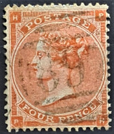 GREAT BRITAIN 1862 - Canceled - Sc# 34b, Plate 4 (hair Lines) - 4d - Usati