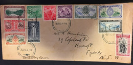 (HH 22) 1946- - New Zealand To Australia - Peace Set Of Stamps On Cover Posted To Sydney 1st April 1946 - Brieven En Documenten