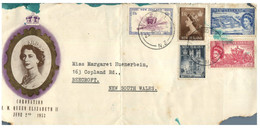(HH 22) New Zealand To Australia - FDC Cover (front Cover Only) Posted To Sydney - Queen Elizabeth Coronation - Briefe U. Dokumente