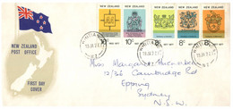 (HH 22) New Zealand FDC Cover - Anniversary 1977 (posted To Sydney) - Cartas & Documentos
