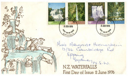 (HH 22) New Zealand FDC Cover - Waterfalls 1976 (posted To Sydney) - Covers & Documents