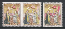 Y. & T.  N° 1640  /  PRIMITIF DE SAVOIE XVème Siècle / Variété De Coloris SUR PAIRE ( Rouge Très Effacé ) - Unused Stamps