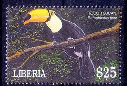 Liberia 2001 MNH, Toco Toucan, Found In South America - Cuckoos & Turacos