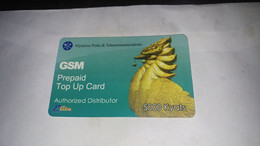 Myanmar-g.s.m-prepiad To Up Card-authorized-(24)-(2208140502288806)-(5.000kyats)-used Card+1card Prepiad Free - Myanmar (Burma)