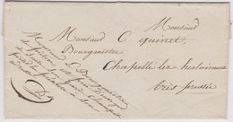 Chapelle Lez Herlaimont 1834 - Précurseur Adressé à C. Quinet 1er Bourgmestre De La Belgique Indépendante De 1830 à 1856 - 1830-1849 (Onafhankelijk België)