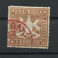 Württemberg: 9 Kr. MiNr. 33 1865 Gestempelt / Used / Oblitéré - Wurtemberg