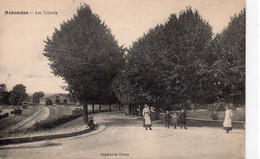 Delcampe - Nérondes Animée Les Tilleuls La Ligne De Chemin De Fer - Nérondes