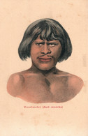 Portrait Indigène Terre De Feu: Vuurlander Zuid-Amerika (Amérique Du Sud) - Illustration Non Signée, Carte Non Circulée - Amerika