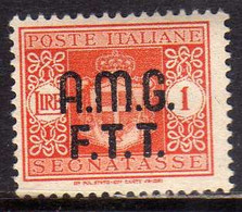 TRIESTE A 1947 AMG-FTT SOPRASTAMPATO D'ITALIA ITALY OVERPRINTED SEGNATASSE POSTAGE DUE TAXES TASSE LIRE 1 MNH - Portomarken