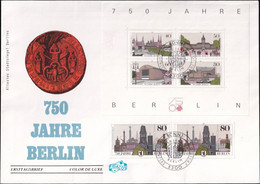 BERLIN 1987 Mi-Nr. Block 8 + 776 FDC - 1981-1990