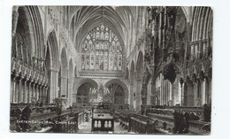 Devon   Postcard  Rp  Exeter Cathedral 1915 Posted Choir East - Exeter