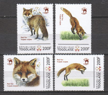 Togo - MNH Set RED FOX - Chiens
