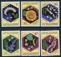 BULGARIA 1987 Bees And Plants MNH / **. .  Michel 3582-87 - Oblitérés