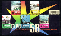 BELGIQUE. N°3786-90 De 2008. Expo'58. - 1958 – Brussel (België)