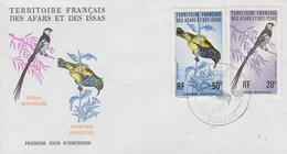 Enveloppe  FDC  1er  Jour  TERRITOIRE  FRANCAIS   Des   AFARS  Et  ISSAS   Oiseaux   1975 - Zonder Classificatie