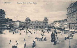 02 - 2021 - BELGIQUE - BRUXELLES - GARES - Gare Du Nord Et Place Rogier - Transport Urbain En Surface