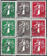 Schweiz Suisse 1939: "Zürich EXPO" Zu 228yR-238yR +NUMMER Mi 344y-354y + NUMÉRO Yv 329-339 Coils + # O (Zu CHF 570.00) - Coil Stamps