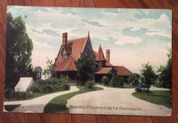 USA - MASSILLON ,O.RESIDENCE OF SUP't OF STATE HOSPITAL   - VINTAGE POST CARD OCT 25 1909 - Fall River