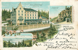 Munster CP CPA 68 Haut Rhin 88 Vosges  Hotel Altenberg Gruss Schlucht Litho  Ed Blümlein - Munster