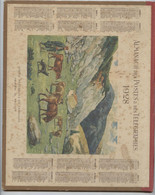 Almanach Des  Postes, 1928 , Département  Ariège ,Hauts Pâturages , Cerdagne, Aquarelle, Beuzon, Double Carton - Grand Format : 1921-40