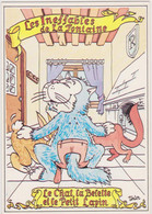 Illustration Turier Ed Yvon - Humour Fables La Fontaine Chat Belette Lapin - CPM 10.5x15 TBE 1984 Neuve - Altre Illustrazioni