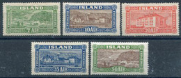 ICELAND 1925 Views  Definitive LHM / *.  Michel 114-18 - Unused Stamps