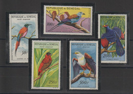 Sénégal 1960-63 Oiseaux PA 31-35 5 Val ** MNH - Sénégal (1960-...)
