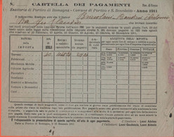 Regno D'ITALIA - 1911 - Esattoria Di Portico E San Benedetto - Comune Di Portico E San Benedetto - Cartella Esattoriale - Italie