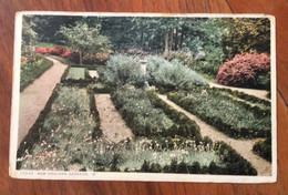 USA - NEW ENGLAND GARDENS  " B "   - VINTAGE POST CARD  FROM PITTSFIELD AUG 8  1916 - Fall River