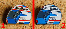 1 Pin's AUTOMOBILE SPORT F1 - Casque A PROST Cigarettes MARLBORO Type 2 - Peint Cloisonné - Fabricant Inconnu - F1