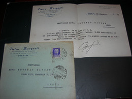 Busta Affrancata Ditta "Pietro Morganti" Prato E Lettera Accompagnamento. Viaggiata 1941 - Italie