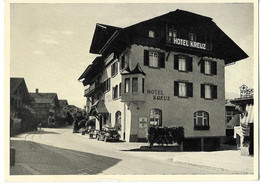 OBERHOFEN: Hotel Kruez Mit Oldtimer ~1960 - Oberhofen Am Thunersee
