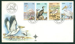 South West Africa SWA 1979 FDC Water Bird Fauna Pelican Flamingo Cormorant Plover Cover - Altri & Non Classificati