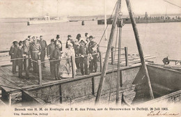 Delfzijl Havenwerken Bezoek Koningin En Prins 1903 B955 - Delfzijl