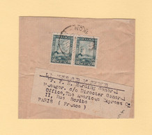 Grece - N°352 En Paire Sur Bande Destination France - Lettres & Documents