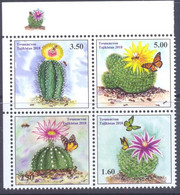 2018. Tajikistan, Cactuses And Butterflies, 4v, Mint/** - Tayikistán