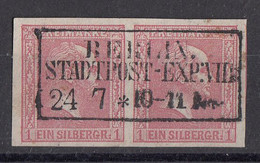 Preussen Minr.10 Waager. Paar R3 Berlin Stadt-Post-Exp.VIII 24.7. - Prussia
