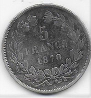CERES  - 5 Francs  1870K - J. 5 Francs