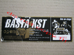 GREMLINI, OSVAJAČI, PRLJAVI INSPEKTOR BLAŽA ... / Concert Ticket - Belgrade, Bašta KST - Concert Tickets