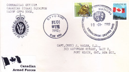 UNITED NATIONS DISENGAGEMENT OBSERVATION FORCE : UNDOF, SYRIA : YEAR 1992 : CFPO 5002 : CANADIAN SIGNAL SQUADRON - Lettres & Documents