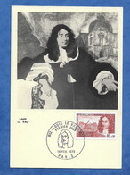 Carte Maximum France Louis LE VAU  Architecte Versailles Vaux Le Viconte 14 Fevrier 1970 - Collections, Lots & Series