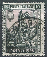 REGNO 1928 EMANUELE FILIBERTO 10 L. DENT. 14 USATO - Used