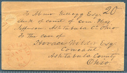 USA Suffield Cover - Ashtabula County, Ohio - …-1845 Prephilately