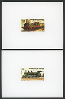 DJIBOUTI 2 Epreuves De Luxe Sur Papier Glacé N° 603 Et 604 LOCOMOTIVES (1985) - Trenes