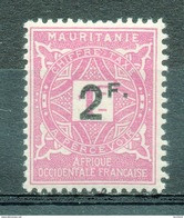 Colonies Françaises & Protectorats - (MAURITANIE) - 1927 - TAXE - N° 25 - 2 F.s. 1 F. Lilas-rose - Nuovi